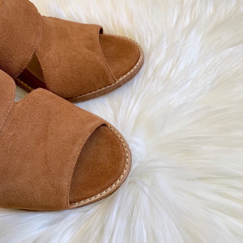 UGG Celia Chestnut Suede Heeled Sandals - Picture 8 of 8